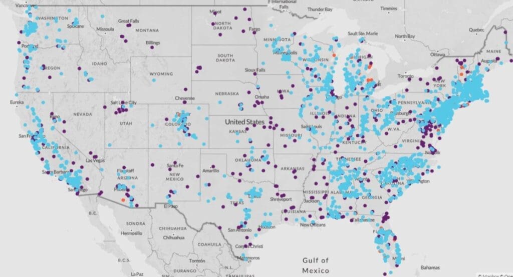 PFAS Water Contamination Map