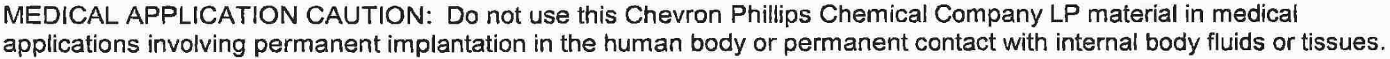 MSDS warning for Bard Marlex polypropylene